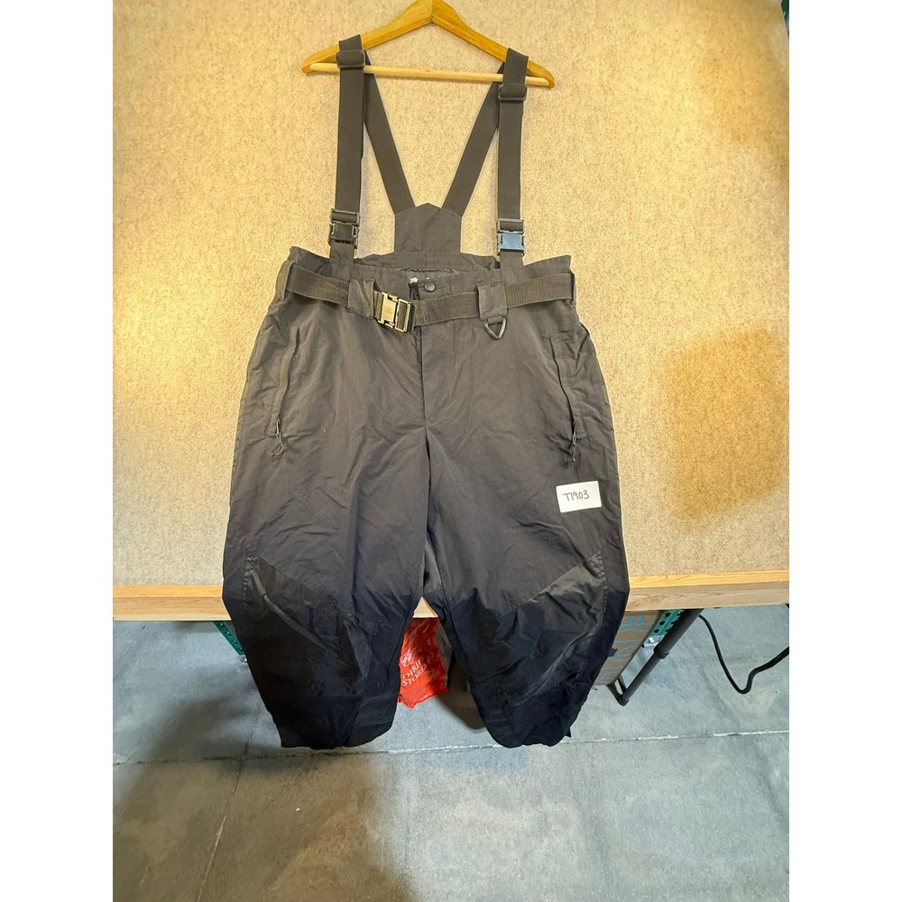 Campmor Mens Black Waterproof Nylon Snow Bib Pants Insulated Ski Boarding‎ Large